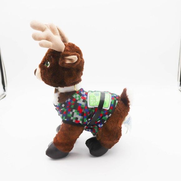 BAB Dasher Reindeer Plush, W/ Collar, Sweater, Stuffed Animal, Holiday Christmas - Picture 3 of 6